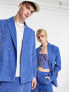 Reclaimed Vintage unisex boxy blazer in blue cord