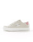 Calvin Klein Jeans classic cupsole lace up trainers in multi