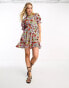 Influence mini dress in bold floral print