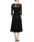 3/4-Sleeve Sequin Lace Dress