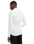 ASOS DESIGN formal skinny fit oxford shirt with double cuff in white