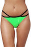 Topshop Womens Swimwear Solid Strappy Hipster Bikini Bottoms Green Size 4