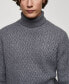 Men's Braided Turtleneck Sweater