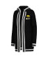 Women's Black Iowa Hawkeyes One More Round Tri-Blend Striped Hooded Cardigan Sweater