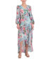 Women's Printed High-Low Maxi Dress