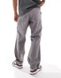 Selected Homme loose fit elasticated waistband ripstop trousers in grey