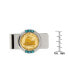 Men's Gold-Layered Westward Journey Keelboat Nickel Turquoise Coin Money Clip