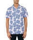 Men's Regular-Fit Non-Iron Performance Stretch Medallion Print Camp Shirt