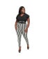 Plus Size Belted Rizzo Cigarette Pants