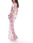 Vero Moda beach mesh maxi skirt co-ord in blurred watercolour print