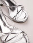 Topshop Iyla strappy heeled sandal in silver