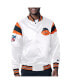 Men's White/Navy Chicago Bears Vintage-like Satin Full-Snap Varsity Jacket