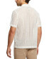 Men's Panama Textured-Knit Stripe Button-Down Camp Shirt