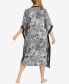 Женская пижама Ellen Tracy Plus Size Wide-Sleeve Printed Caftan