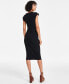 Women's Textured-Knit Cap-Sleeve Midi Dress