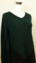 Style & Co Women's Sweater Stitch Pullover V Neck Pine Green Black M