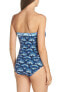 Tommy Bahama Women's 189231 Tide Dye Seashells Bandeau One-Piece Swimsuit Size 6