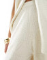 4th & Reckless knitted pointelle straight leg trousers co-ord in cream