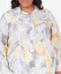 Plus Size Charleston Abstract Watercolor Jacket