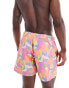 ASOS DESIGN swim short in short length in bright floral print