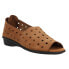 Sesto Meucci Evonne Nubuck Perforated Slip On Womens Brown Flats Casual 407081-