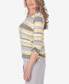 Women's Charleston Side Ruching Striped Top