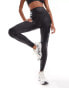 ASOS 4505 gym legging in cracked leather effect in black