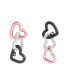 Faux Stone Signature Heart Link Drop Earrings