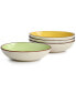 Hudson 12 Piece Double Bowl Stoneware Dinnerware Set, Service for 4