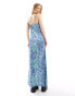 Daisy Street maxi cami dress in 90s blue floral