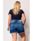 Plus Size Denim Shorts