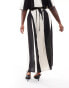 Pretty Lavish Curve contrast wrap midaxi skirt co-ord in monochrome