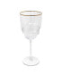 Shaped Bottom Rim Wine Glasses, Set of 6