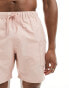 ASOS DESIGN swim shorts in mid length with cargo pocket in pink