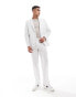 ASOS DESIGN regular suit jacket in white waffle texture