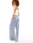 Lioness low rise baggy jeans in light blue wash