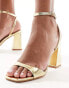 RAID Wink 2 block heeled sandals in gold