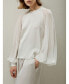 Women's Silk Blouse with Raglan Sleeves for Women