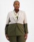 Plus Size Colorblocked Boyfriend Blazer