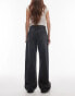 Topshop mid rise Column jeans in washed black