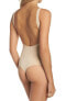 Magic Bodyfashion 177608 Womens Low Back Thong Shaping Bodysuit Latte Size Large