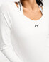 Under Armour training seamless long sleeve top in white