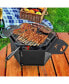 Portable Charcoal Grill Stove Rotatable with Foldable Body and Legs with Handles