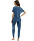 Women's 2-Pc. Printed Jogger Pajamas Set