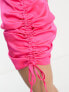 Rebellious Fashion satin ruched side mini dress in pink