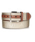 Men's Leather Tab Signature Webbing Logo Belt