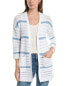 Forte Cashmere Texture Stripe Cardigan Women's