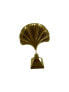 Skulptur Blatt 2er Set Oval Gold