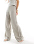 & Other Stories linen blend fluid wide leg trousers in grey