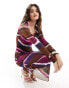 Y.A.S Rizza midi dress in purple swirl print